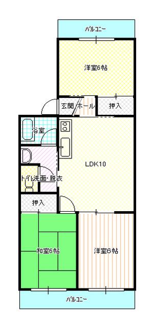 ダイヤパレス(3LDK/1階)の間取り写真