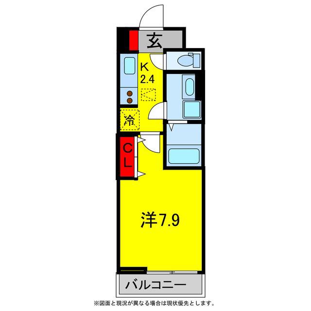 グランフェリシア(1K/3階)の間取り写真