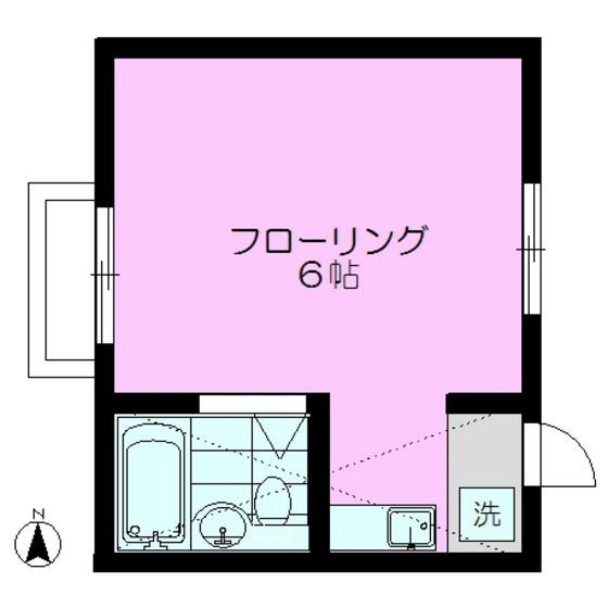 メイハイム(ワンルーム/2階)の間取り写真