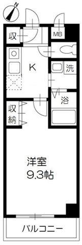 ブライトレジデンス(1K/3階)の間取り写真