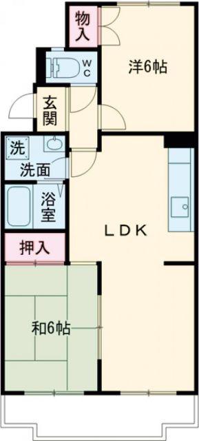 センチュリーコート(2LDK/1階)の間取り写真