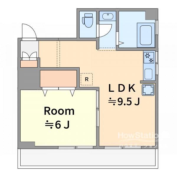 菊地マンション(1LDK/4階)の間取り写真