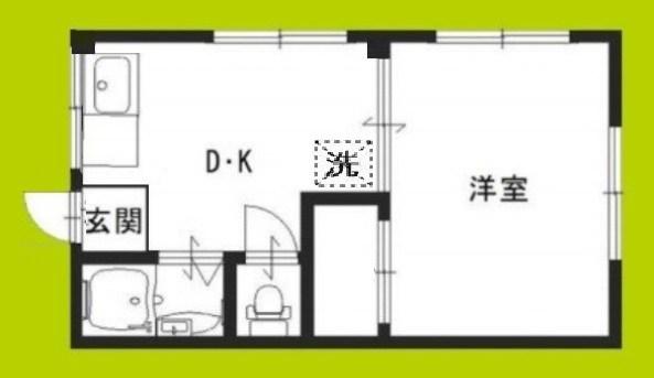 サンハイム(1DK/4階)の間取り写真
