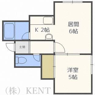 アーバンオアシス宮の沢(1LDK/3階)の間取り写真