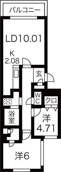 E-STELLA(2LDK/4階)の間取り写真