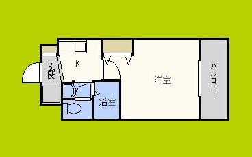 Mプラザ長堀弐番館(1K/2階)の間取り写真