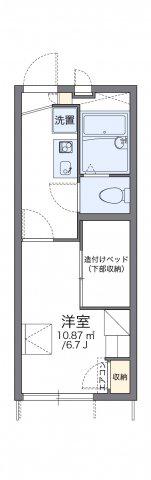 レオパレス堀田(1K/1階)の間取り写真