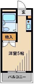 J-HANK中浦和(ワンルーム/3階)の間取り写真