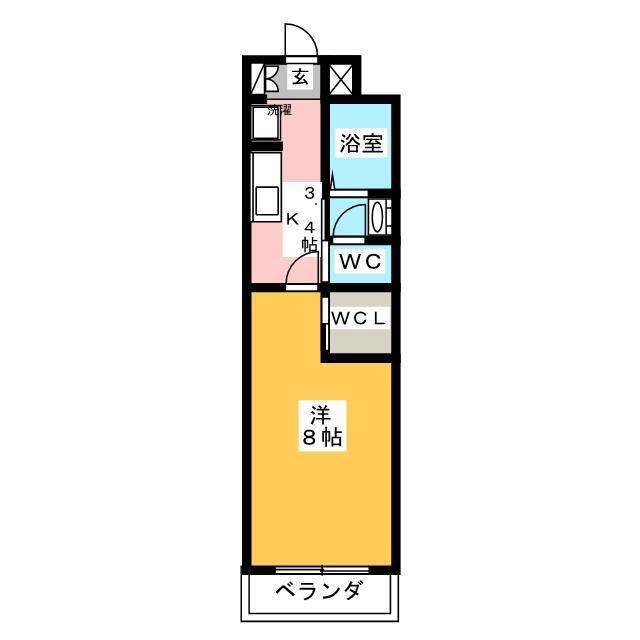 フルール鎌倉(1K/2階)の間取り写真