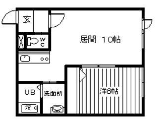 プラス32(1LDK/2階)の間取り写真