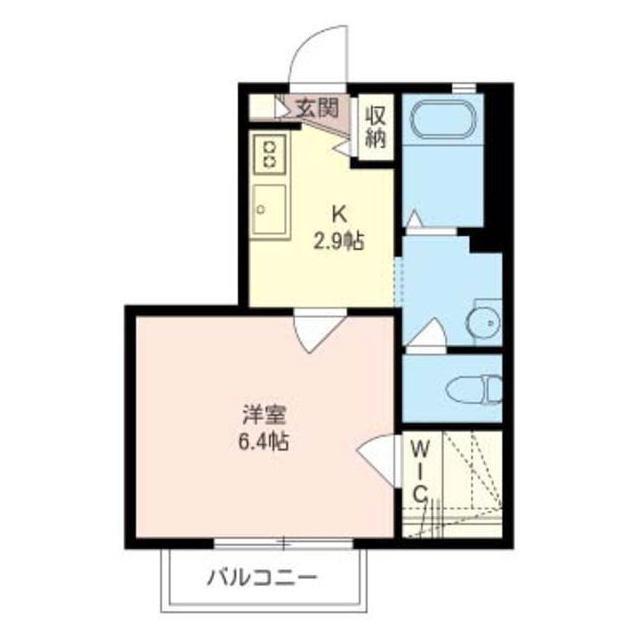 グランディア鷺沼B(1K/1階)の間取り写真
