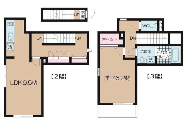 ラフィネ三軒茶屋(1LDK/2階)の間取り写真