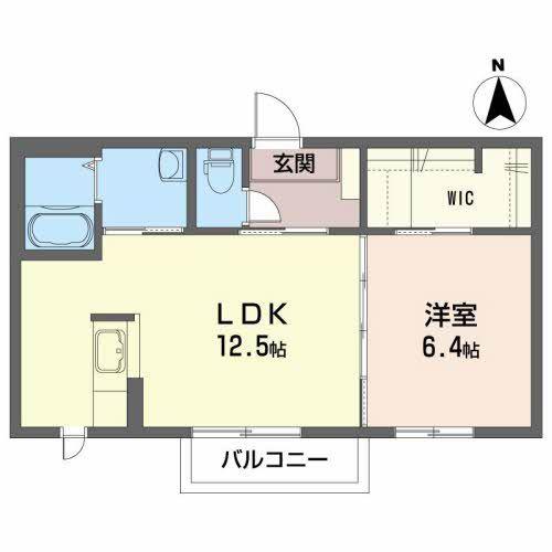 エタニティー(1LDK/1階)の間取り写真