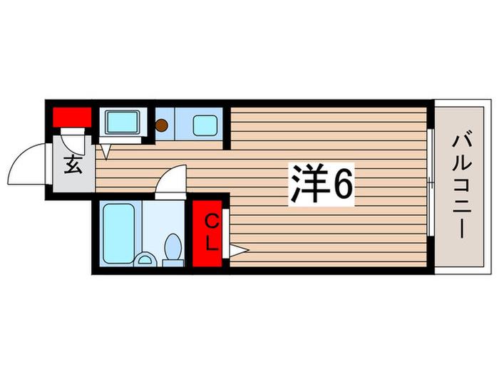モンシェ―ル新小岩(ワンルーム/4階)の間取り写真