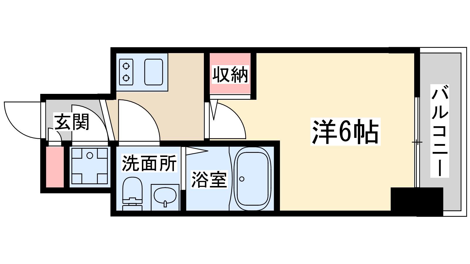 エスリード大阪梅田リュクス(1K/9階)の間取り写真