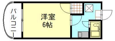 リビンアベ(1K/2階)の間取り写真