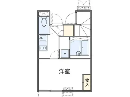 レオネクストラフォーレ(1K/1階)の間取り写真
