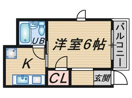 リバティハウス(1K/1階)の間取り写真