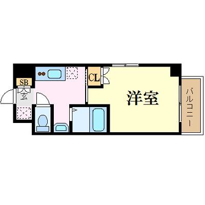 シンメイロード(1K/3階)の間取り写真