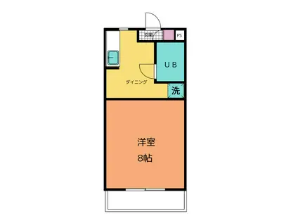 ブルームKII(1DK/3階)の間取り写真