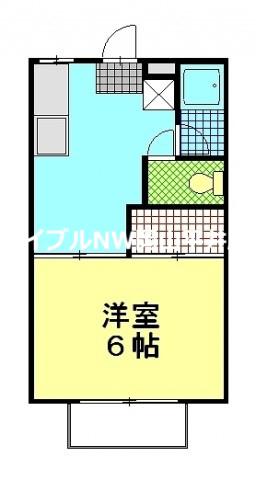 メゾネット竜操B(1K/2階)の間取り写真