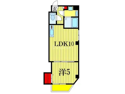 カイテキースIII(1LDK/6階)の間取り写真