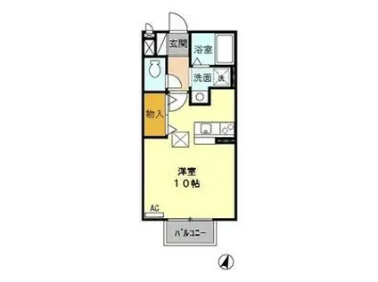 セジュール大和(ワンルーム/1階)の間取り写真