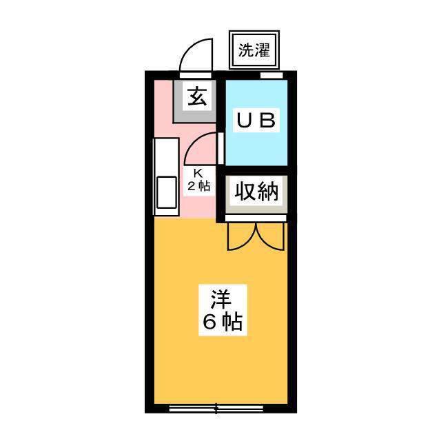 ハイツ杉山(ワンルーム/1階)の間取り写真