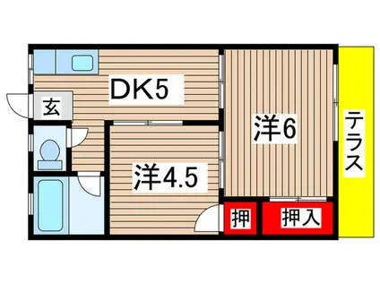 第7長栄マンション(2DK/1階)の間取り写真