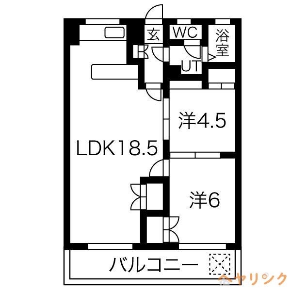 プリミエール平和ヶ丘(3LDK/5階)の間取り写真