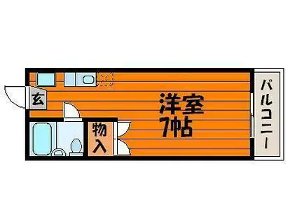 エトワール21 2号館(1K/2階)の間取り写真