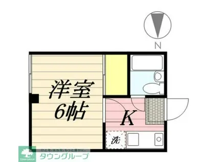 WILDCAT立川(1K/3階)の間取り写真