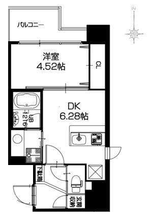 DA VINCHI(1DK/8階)の間取り写真