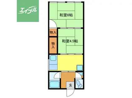 ファボリート愛宕(2K/2階)の間取り写真