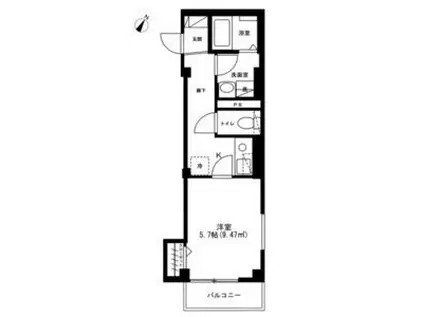 メゾンフォーシーズンズ(1K/3階)の間取り写真