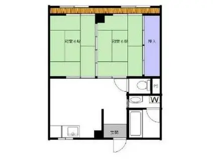 成和コーポ(2DK/2階)の間取り写真