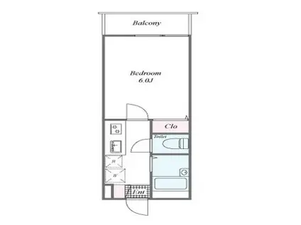 クラッサメゾン(ワンルーム/2階)の間取り写真