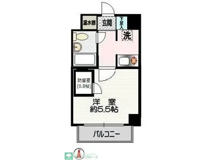 クリオ鶴ヶ峰壱番館(1K/2階)の間取り写真