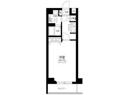 エルフラット両国(1K/5階)の間取り写真