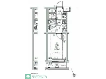 ベルシード横濱南太田II(1K/1階)の間取り写真
