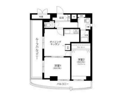 AZALEAHOUSE練馬(2DK/10階)の間取り写真