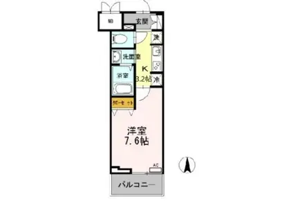 RISING PLACE KAMEIDO(1K/7階)の間取り写真