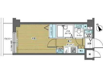 フェニックス上北沢ツインコート(1K/3階)の間取り写真