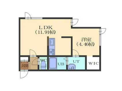 HONDORI TERRACEホンドオリテラス(1LDK/2階)の間取り写真