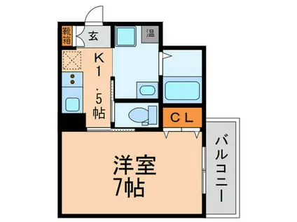 みおつくし岸里(1K/2階)の間取り写真