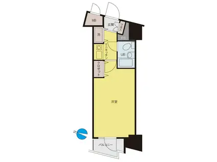 日神パレステージ護国寺(1K/7階)の間取り写真