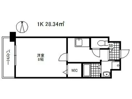 ツルトスコⅡ番館(1K/1階)の間取り写真
