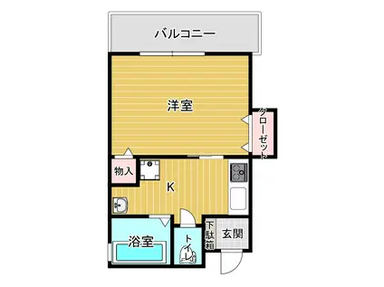 たくみ児玉ビル(1K/6階)の間取り写真