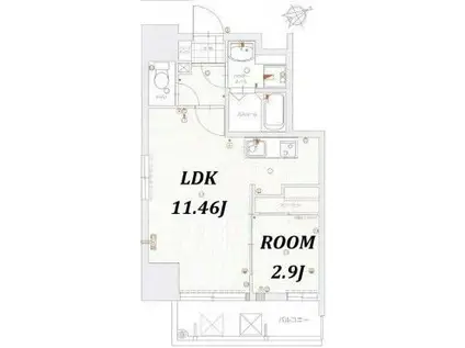 ウインステージ箱崎II(1LDK/6階)の間取り写真