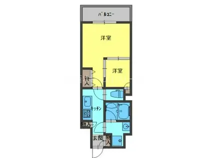 ウエリスアーバン守口(2K/5階)の間取り写真